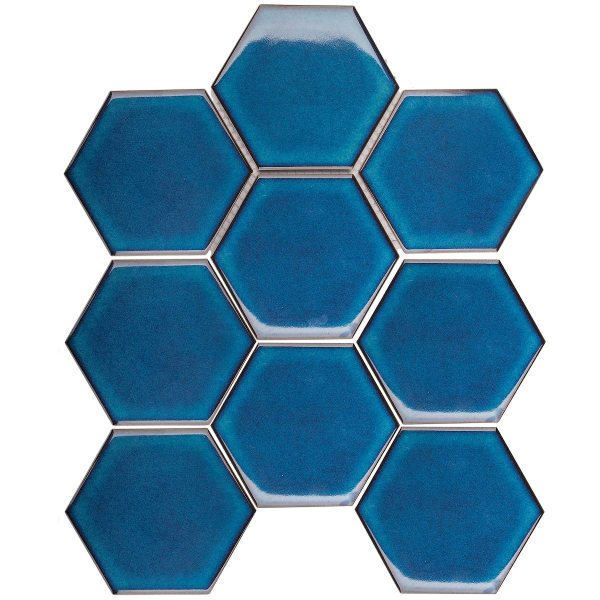Кер. мозаика Hexagon big Deep Blue Glossy (JJFQ80048) 256х295х6