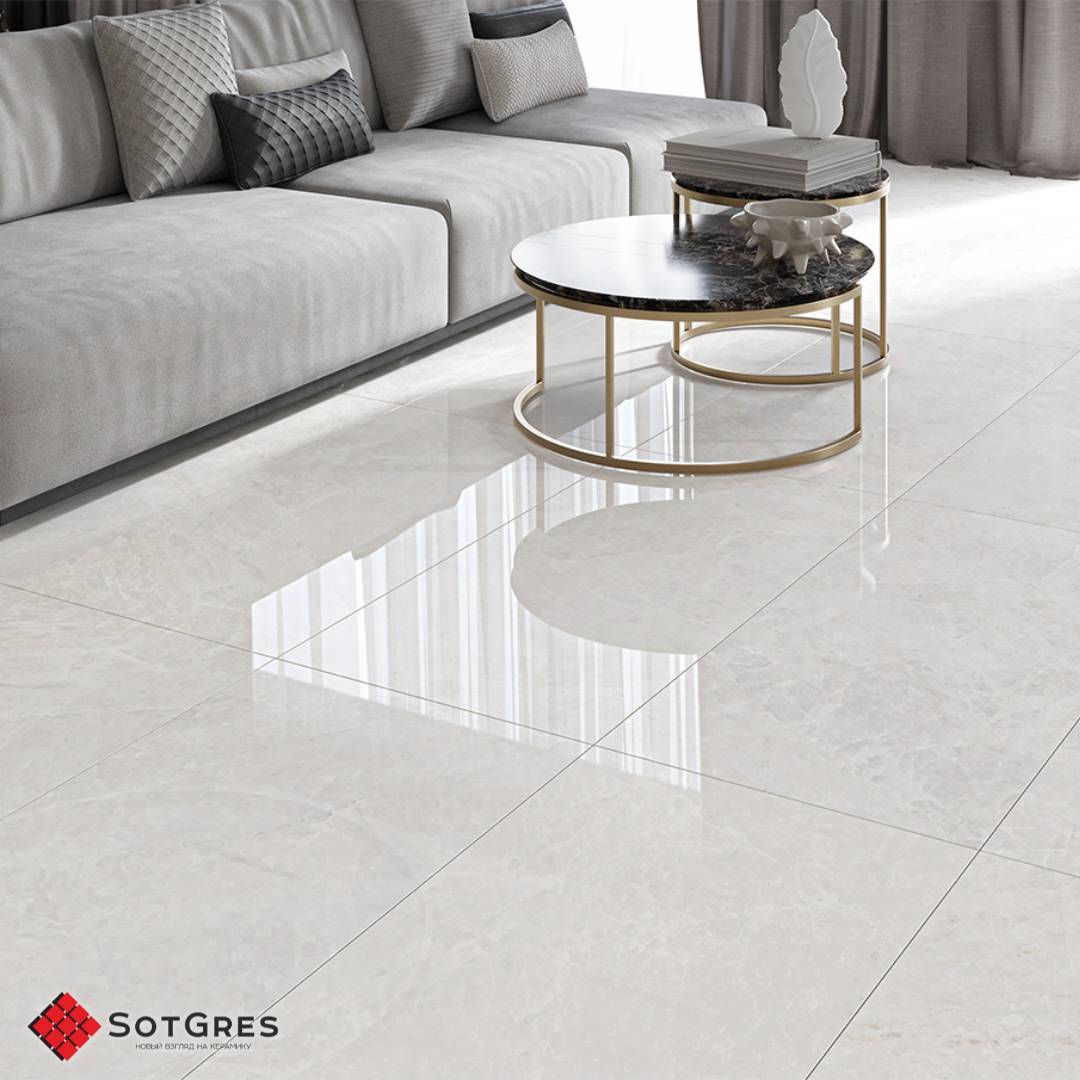 TAJ BIANCO POLISHED/Керамогранит глянцевый/60*120