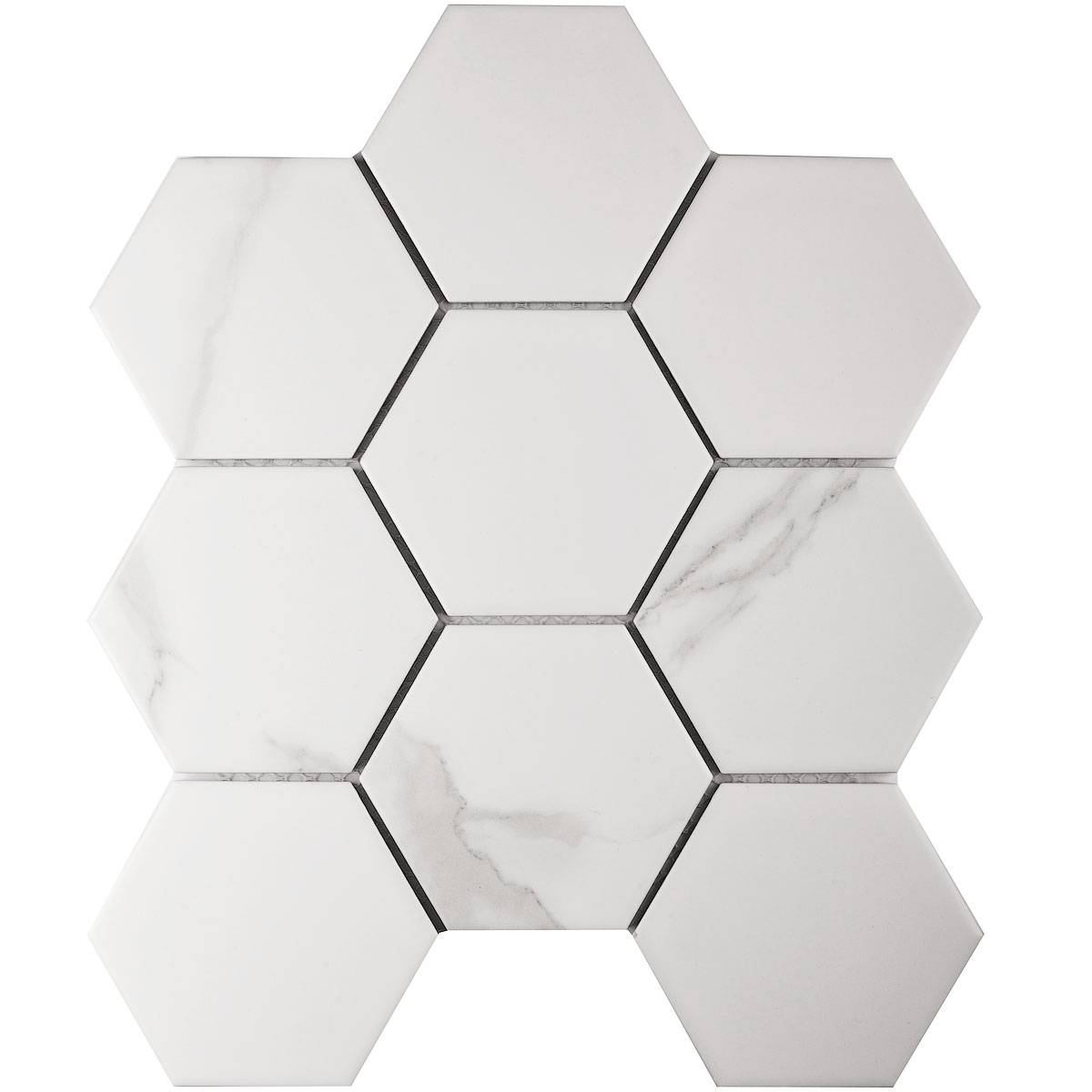 Кер. мозаика Hexagon big Carrara Matt (PMFQ82223) 256х295х6