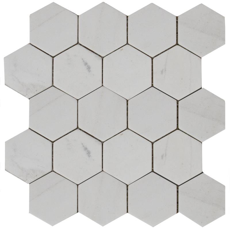 Hexagon VMw Tumbled 64x74 (305X305X8)/ Натур.мрамор мозаика