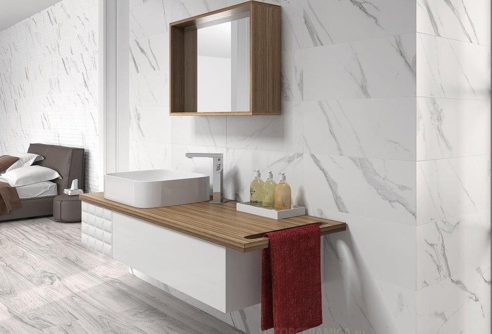 CALACATTA white mate slimrect /24,2*64,2 /плитка настенная