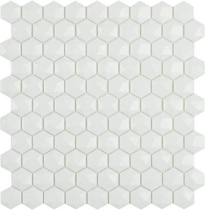 Hex Nordic № 910D Белый (на сетке) (0,087м2)  /31,7*30,7  / Мозаика