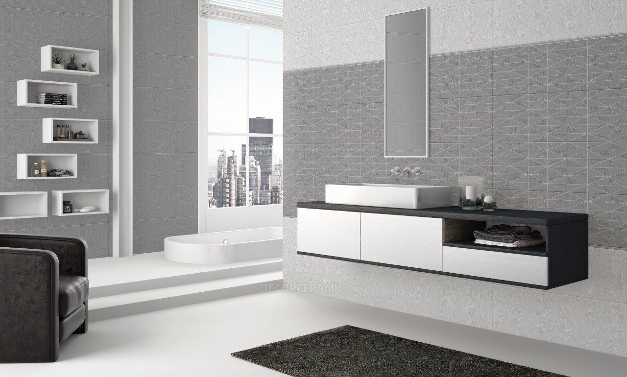 DECOR QUART gris /30*90 /плитка настенная ректификат