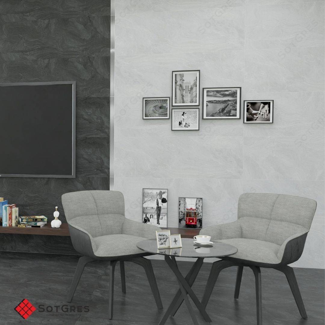 ONTARIO ICE /40х120/ матовый серый керамический гранит под штукатурку с тактильным рисунком