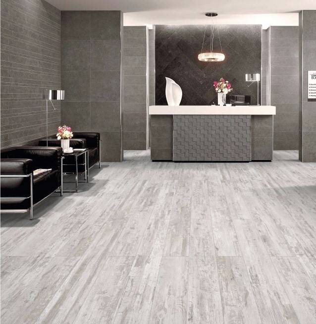 Floor Tiles-GVT Amazone White /керамический гранит / 20*120/
