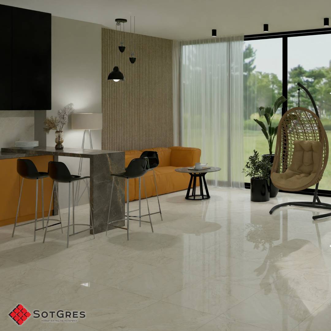 ALASKA CREMA/60х60/глянцевый керамический гранит