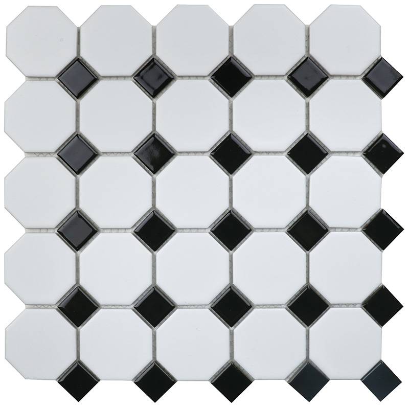 Octagon small White/Black Matt (NXWN51488/IDLA2575) /295х295х6/ Кер. мозаика