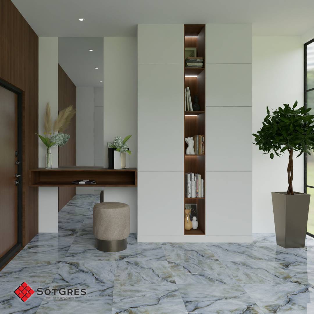 CAUCASION FURU-HG /60х60/ глянцевый сине-голубой керамический гранит с двойной полировкой