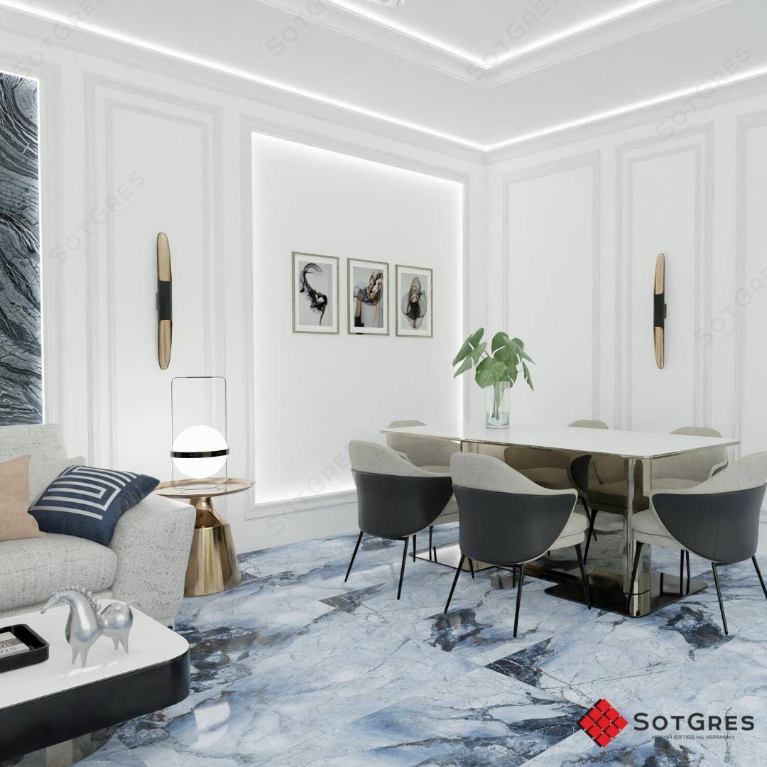 SUMMER BLUE/60х120/глянцевый керамический гранит