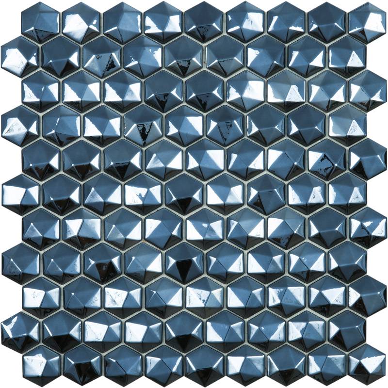 Hex Diamond № 358D Чёрный (на сетке) (0,087м2)  /31,7*30,7 / Мозаика