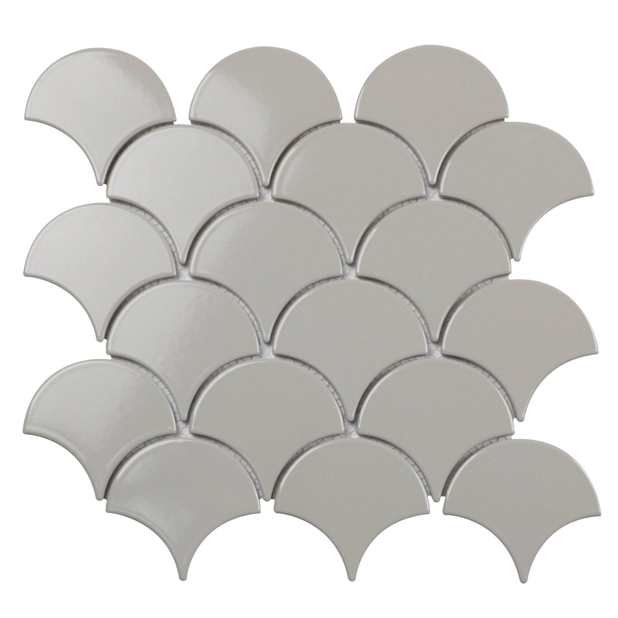  Fan Shape Light Grey Glossy (BF1912) /293х274х6/ Кер. мозаика