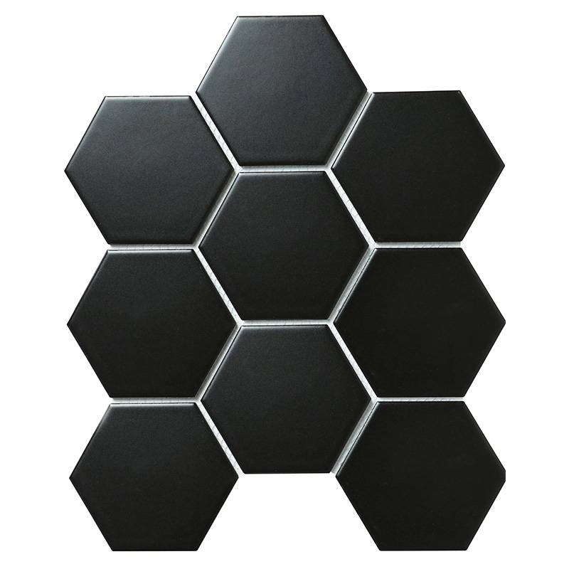 Hexagon big Black Matt (FQ83000/SBH4810) /256х295х6/ Кер. мозаика